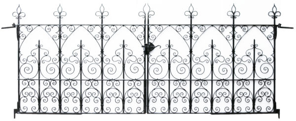 A Set of Reclaimed Wrought Iron Driveway Gates 396 cm (13 ft)