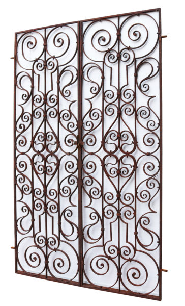 A Set of Antique Wrought Iron Pedestrian Gates