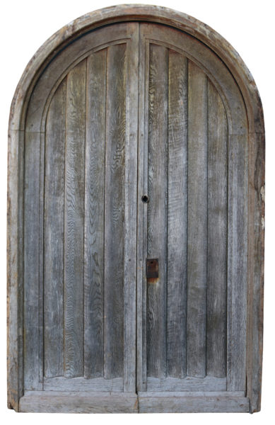 A Set of Reclaimed Exterior Oak Doors with Frame