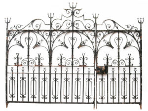 A Set of Reclaimed Wrought Iron Driveway Gates 10′3″ / (315 cm)