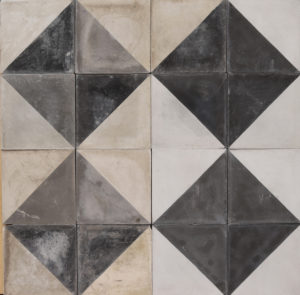 Reclaimed Grey Encaustic Cement Floor or Wall Tiles 12.1 m2 (130 ft2)