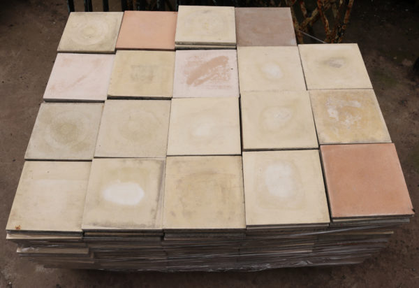 Reclaimed Cement Floor or Wall Tiles in Shades of Cream 13.6 m2 (146 sq ft)