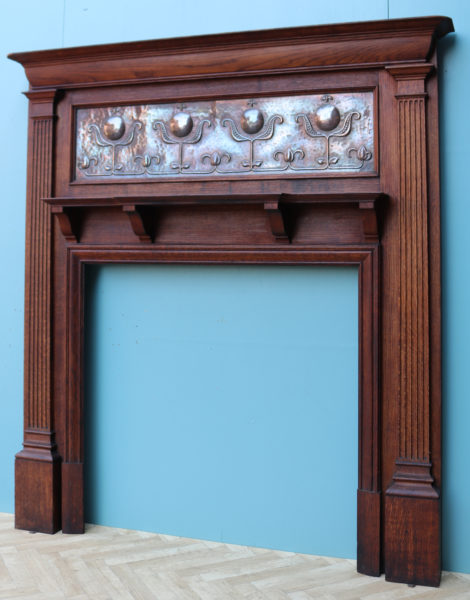 An English Art Nouveau Style Fireplace
