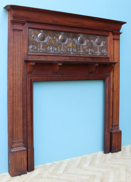 An English Art Nouveau Style Fireplace
