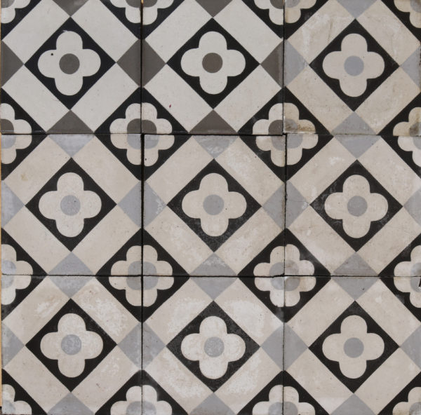 Reclaimed Patterned Encaustic Cement Floor Tiles 1.68 m2 (18 ft2)