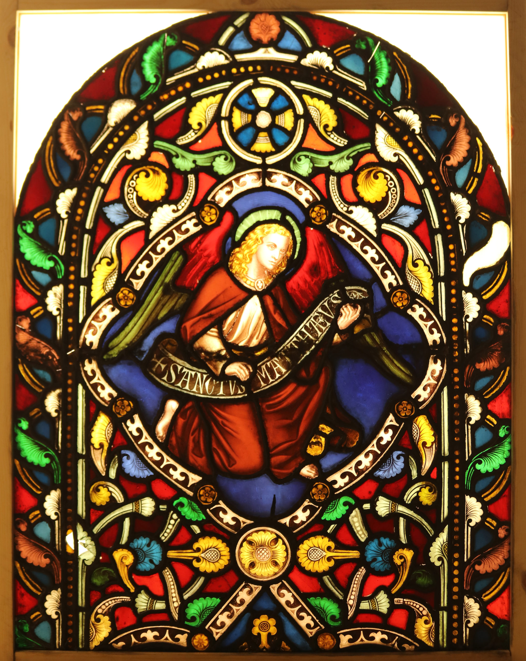 A Reclaimed Antique Stained Glass Window Panel - UK Architectural Heritage