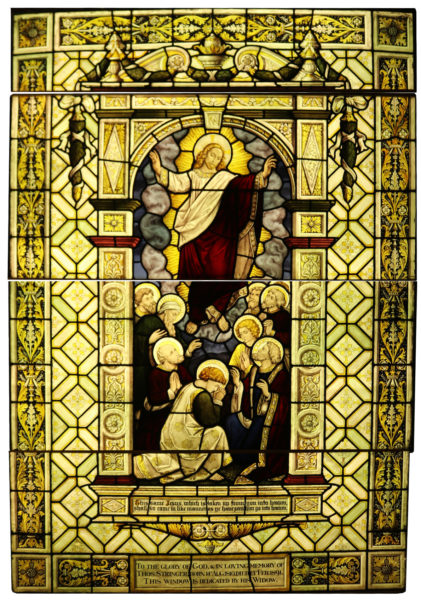 An Antique Stained Glass Church Window Panel