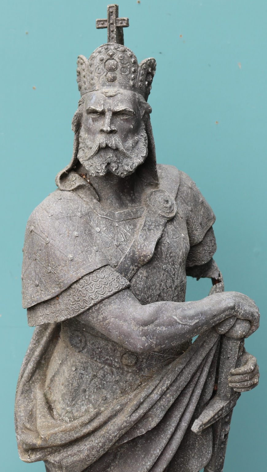 An Antique Garden Statue of Charlemagne (Charles the Great) - UK Heritage