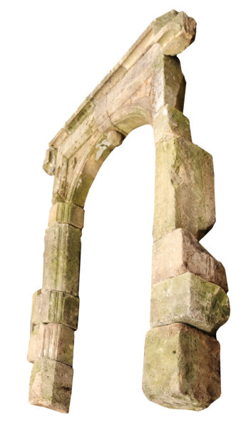 A Reclaimed Georgian Arched Limestone Door way