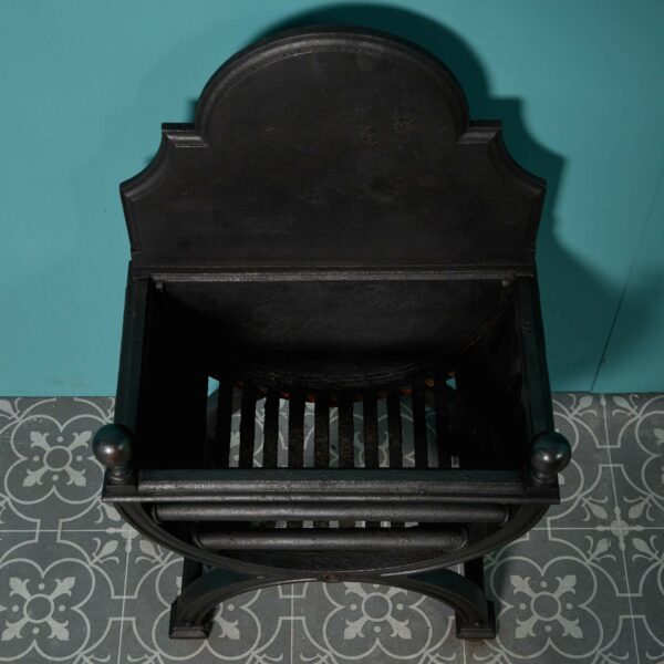 Antique Cast Iron Fire Grate in the Gothic Revival Manner