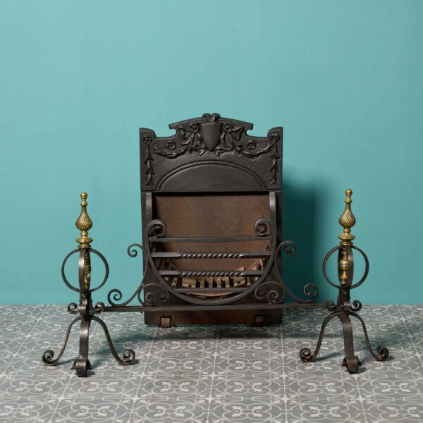 Antique Victorian Wrought Iron Fire Basket