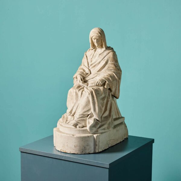 Late 19th Century Plaster Maquette of a Seated Lady