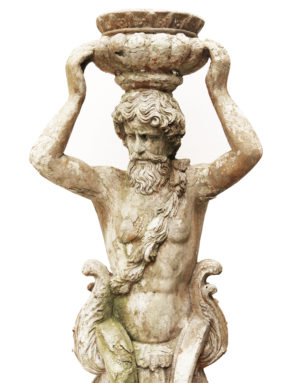 A Reclaimed Garden Herm Statue of Atlas
