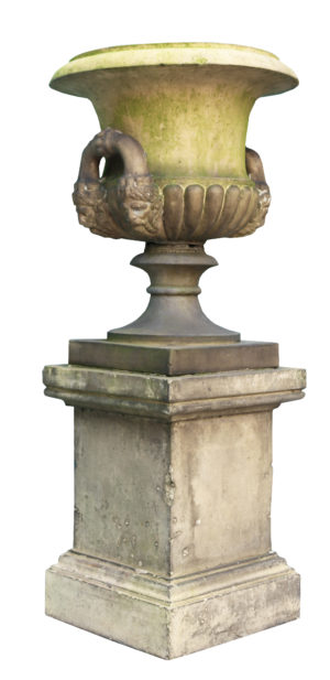 An Antique Doulton & Co. Buff Terracotta Centre Piece Urn