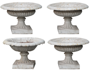 A Set of Four Antique Garden Tazza Urns
