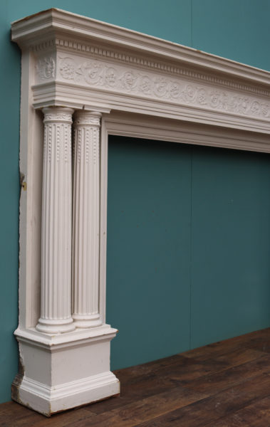 A Large Painted Wooden Fireplace in the Regency Style