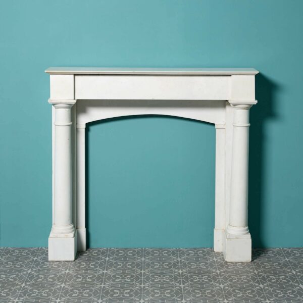Antique White Statuary Marble Fire Surround