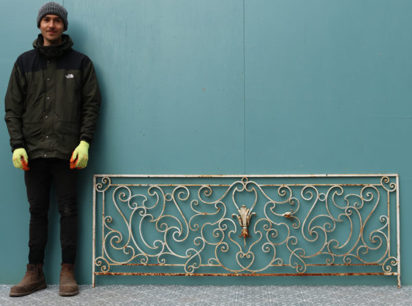 A Reclaimed Wrought Iron Balcony or Railing Panel