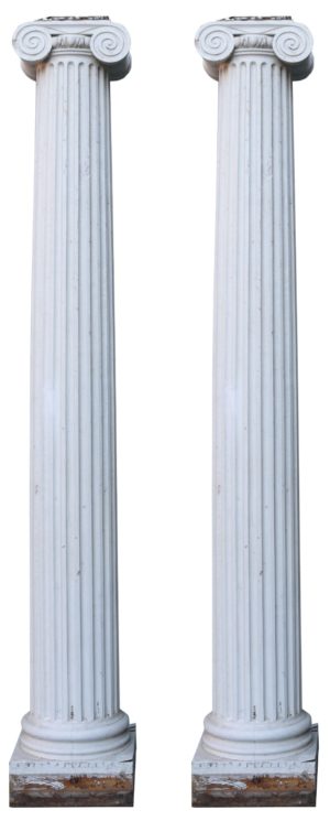 Two Reclaimed Ionic Order Columns 250cm (8’2″)