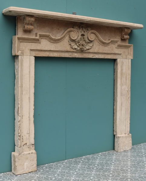 An English Palladian Style Limestone Fireplace Circa 1740