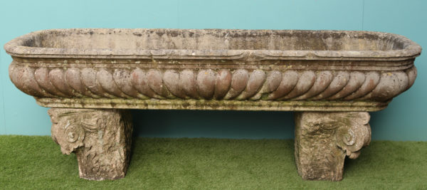 A Large Antique 17th Century Italian Marble Cistern Trough