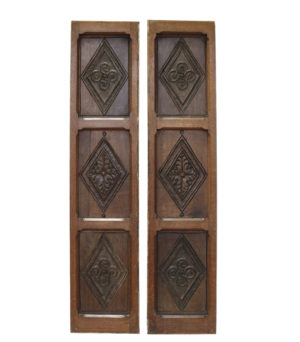 Two 17th Century English Carved Oak Panels
