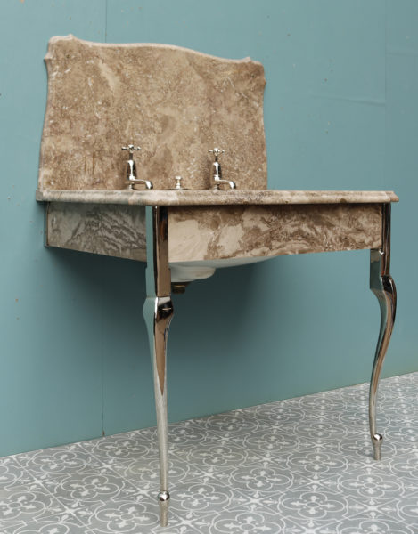 An Antique Marble Wash Basin with Stand