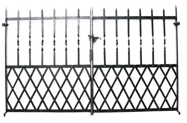 A Set of Reclaimed Wrought Iron Gates 216 cm (7’2″)