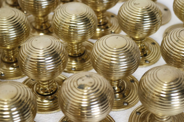 Reclaimed Brass Beehive Door Knobs