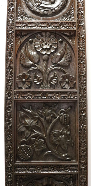 Two Reclaimed English Carved Oak Panels