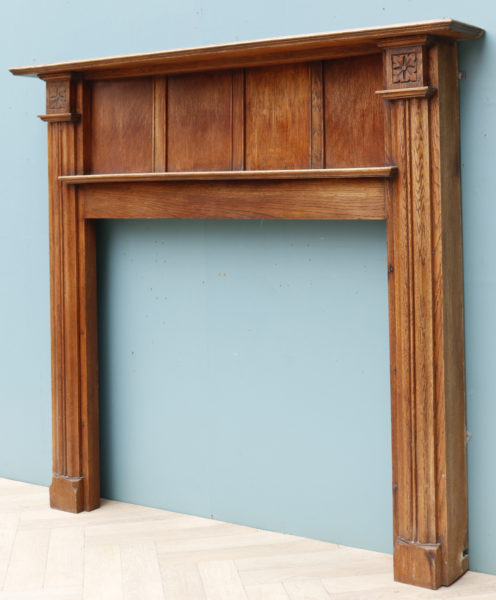 A Reclaimed Arts and Crafts Style Wooden Fire Surround
