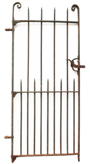 A Reclaimed Scroll-Top Wrought Iron Side Gate