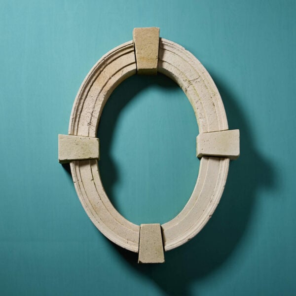 30672-1 A Reclaimed Oval Limestone Window