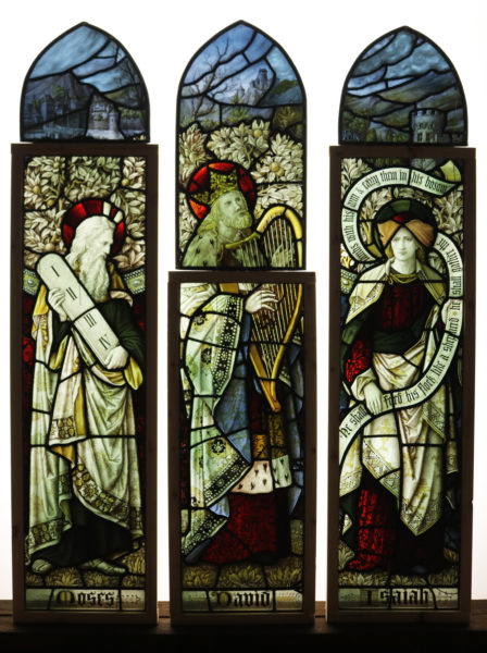 A Complete Antique Religious Stained Glass Window
