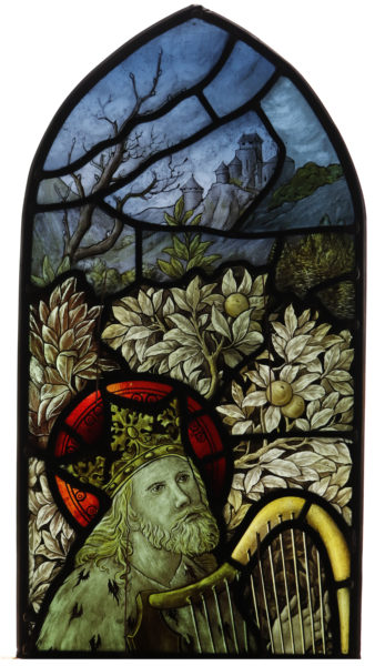 A Complete Antique Religious Stained Glass Window