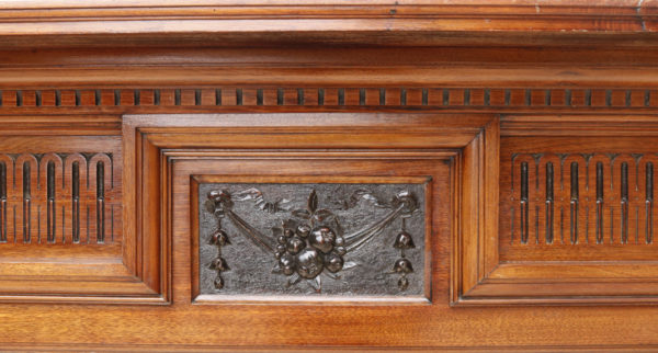 A Reclaimed Walnut Fireplace in the Arts and Crafts Style
