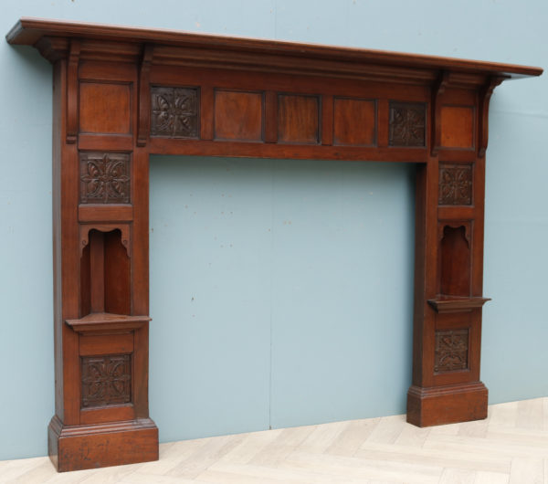 An Arts and Crafts Style Reclaimed Walnut Fire Surround