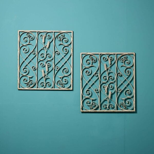 Two Reclaimed Wrought Iron Grills