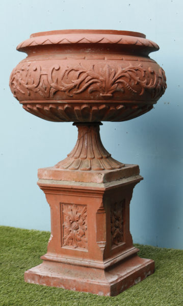 A Large Antique Terracotta Centrepiece Urn