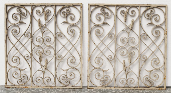 Two Reclaimed Wrought Iron Grills
