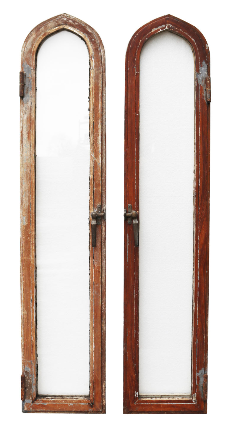Two Antique Lancet Windows UK Architectural Heritage