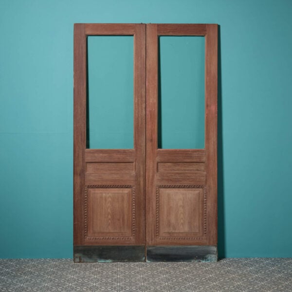 Antique Glazed Teak Double Doors