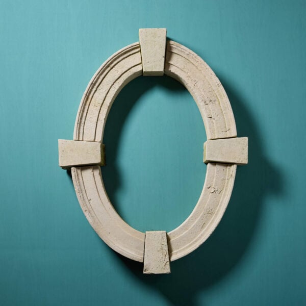 30778-1 A Reclaimed Oval Portland Limestone Window