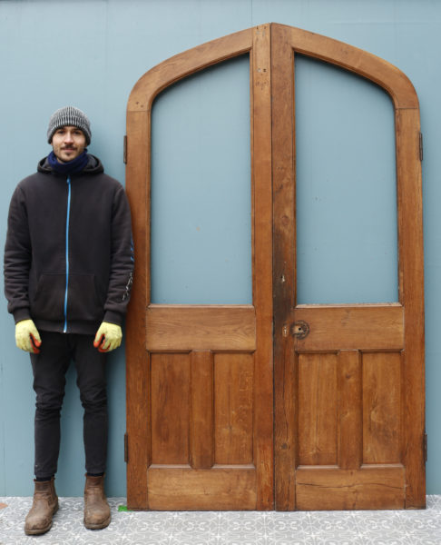 A Set of Reclaimed Arched Oak Doors