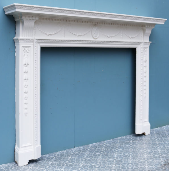 A Painted Georgian Style Reclaimed Fire Surround
