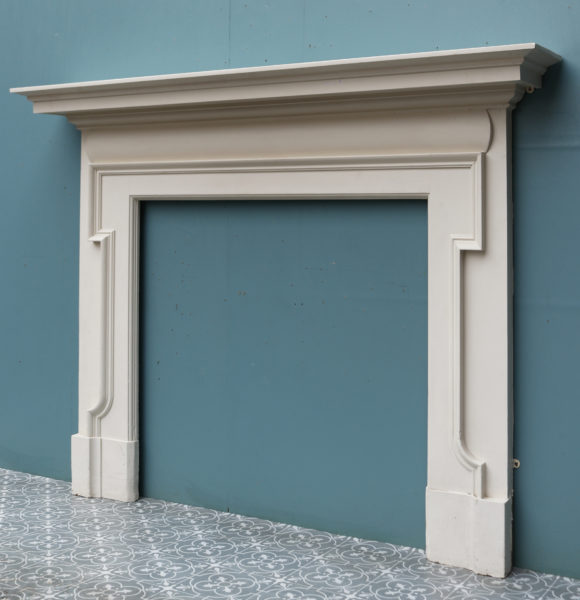 A Reclaimed Painted Antique Fire Surround