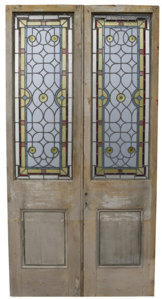 A Set of Reclaimed Stained Glass Doors