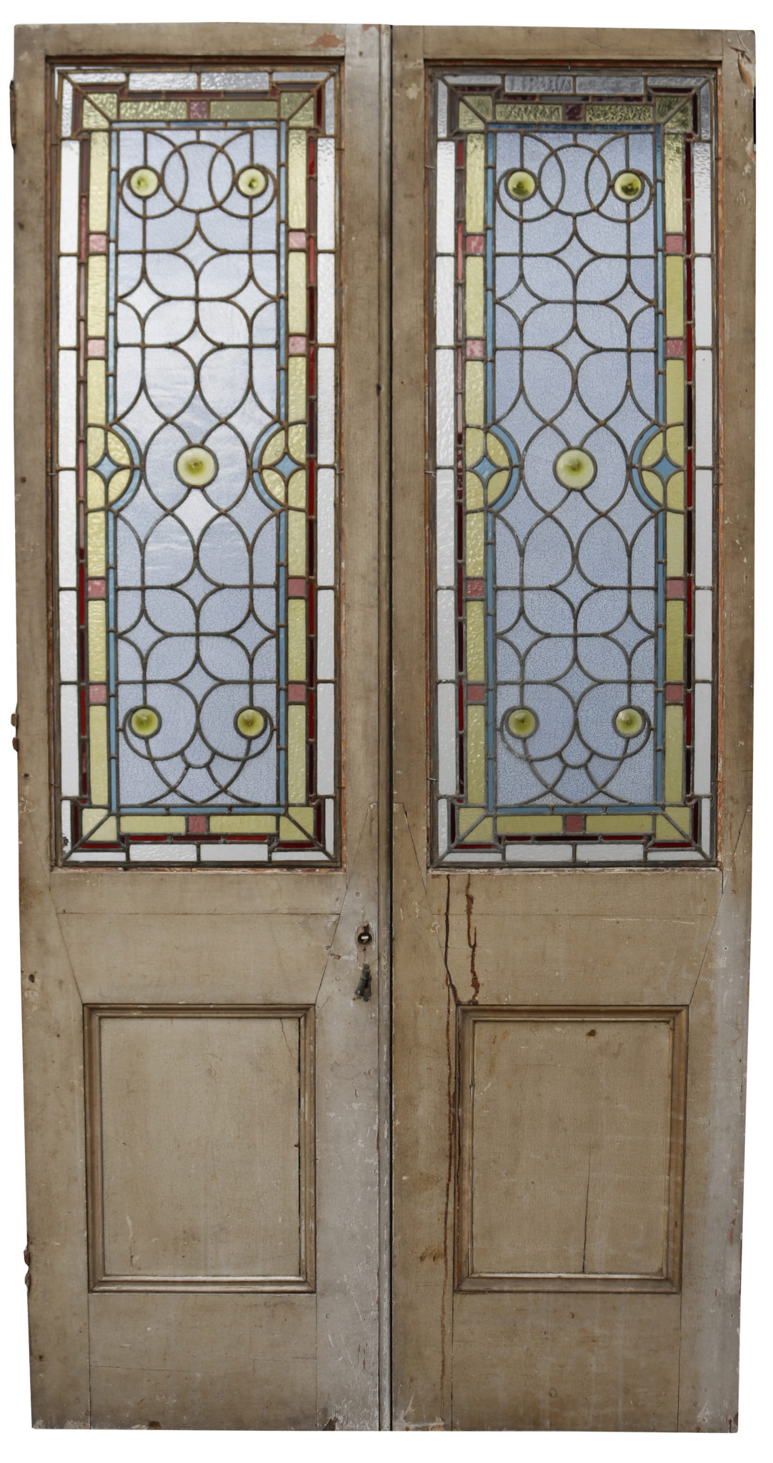 A Set of Reclaimed Stained Glass Doors - UK Architectural Heritage