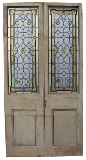 A Pair of Antique Stained Glass Doors