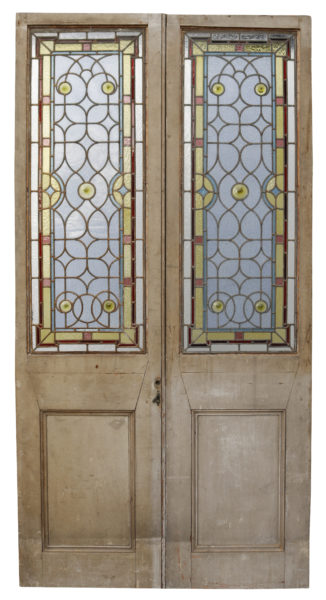 A Pair of Antique Stained Glass Doors